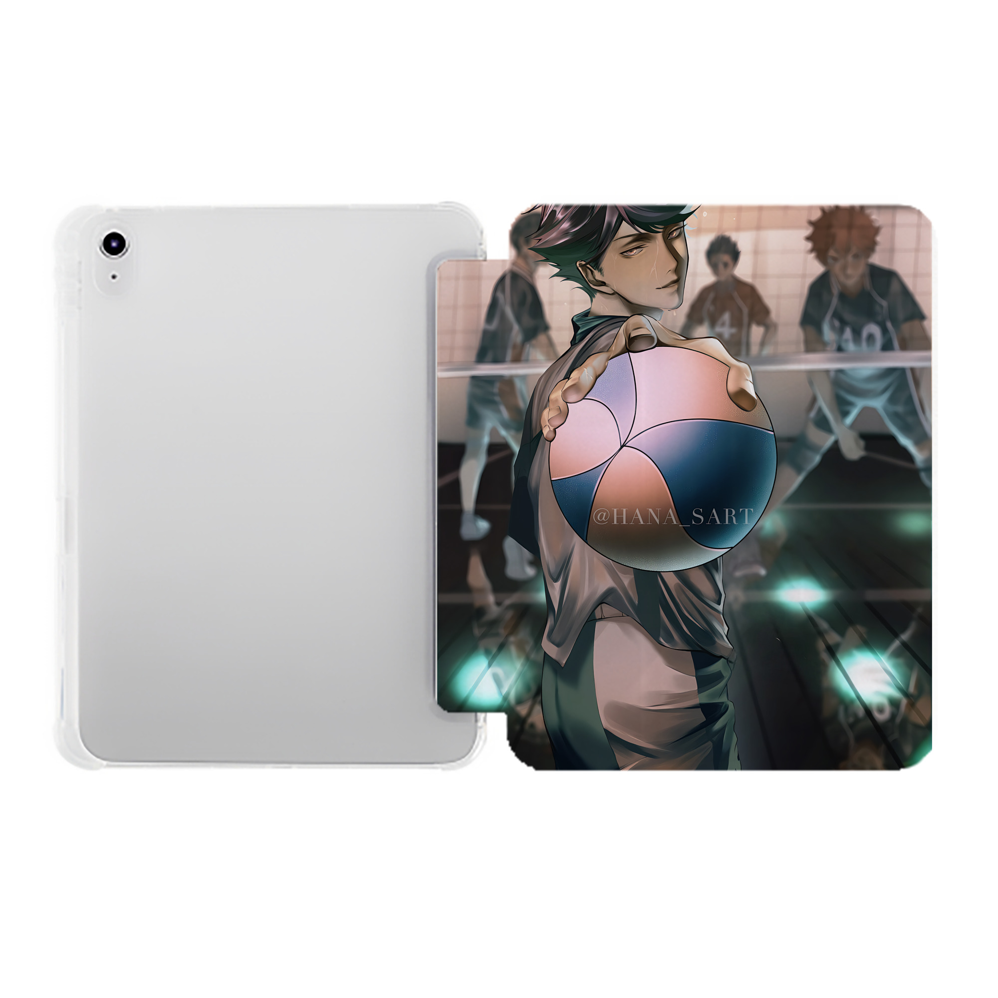 （画像用） ハイキュー!! Haikyu!! IPad ケース ペン収納付き 三つ折りスタンド PUレザー×シリコン 対応機種9.5/10.5/10.9インチ